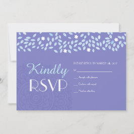 Tarjeta de respuesta RSVP de boda con árbol de est