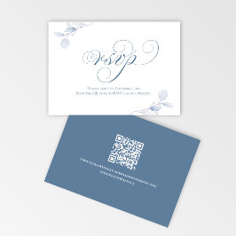 Tarjeta de respuesta RSVP de boda con código QR de