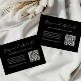Tarjeta de respuesta RSVP de boda con código QR en