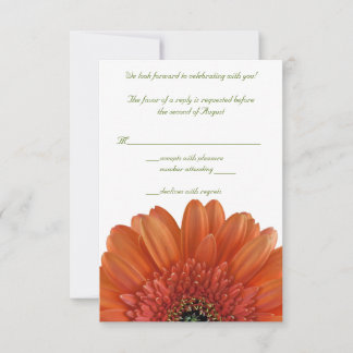 Tarjeta de respuesta RSVP de boda con margarita ge