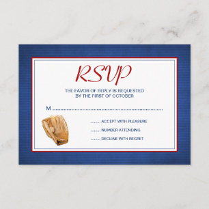 Tarjeta de respuesta RSVP de Boda de Béisbol
