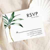 Tarjeta de respuesta RSVP de Boda de destino de ár