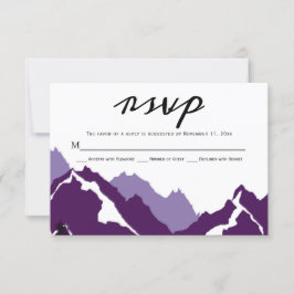 Tarjeta de respuesta RSVP de boda de las montañas
