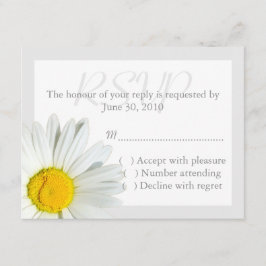 Tarjeta de respuesta RSVP de Boda de marea gris y