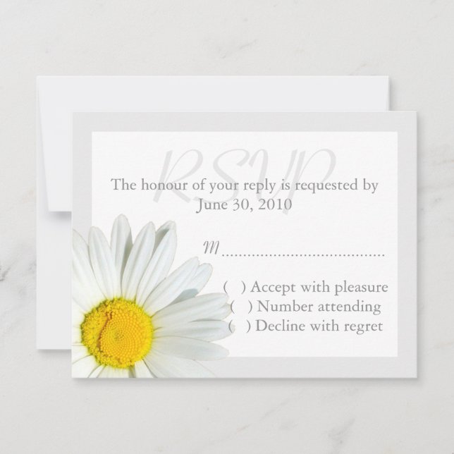 Tarjeta de respuesta RSVP de Boda de marea gris y  (Anverso)