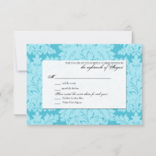 Tarjeta de respuesta RSVP de boda de personalizabl
