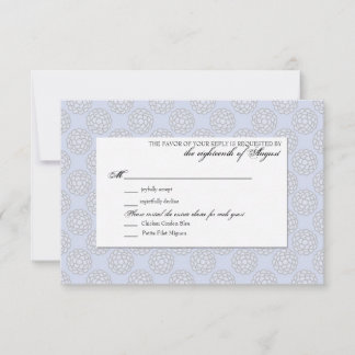 Tarjeta de respuesta RSVP de boda de personalizabl