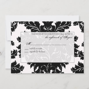 Tarjeta de respuesta RSVP de boda de personalizabl