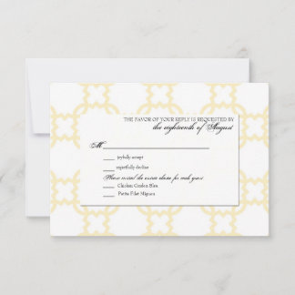 Tarjeta de respuesta RSVP de boda de personalizabl