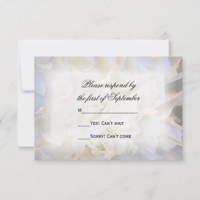 Tarjeta de respuesta RSVP de boda floral de carnac (Anverso)