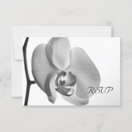 Tarjeta de respuesta RSVP de Boda Orquídea Blanca