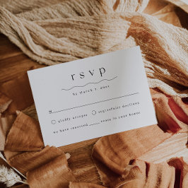 Tarjeta de respuesta RSVP de boda simple moderna