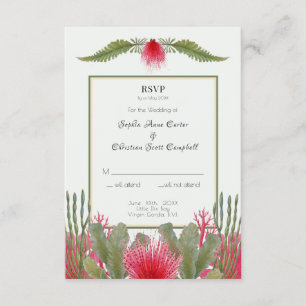 Tarjeta de respuesta RSVP de boda temática de play