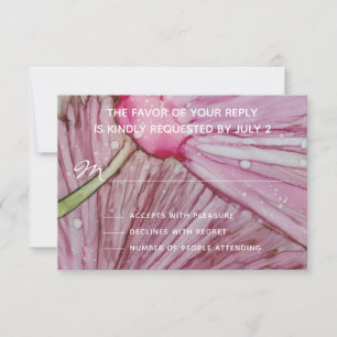 Tarjeta de respuesta RSVP de boda Turquesa y Lavan