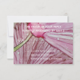 Tarjeta de respuesta RSVP de boda Turquesa y Lavan