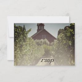 Tarjeta de respuesta RSVP de Boda Vineyard y Boda 