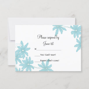 Tarjeta de respuesta RSVP de casamiento de marea a