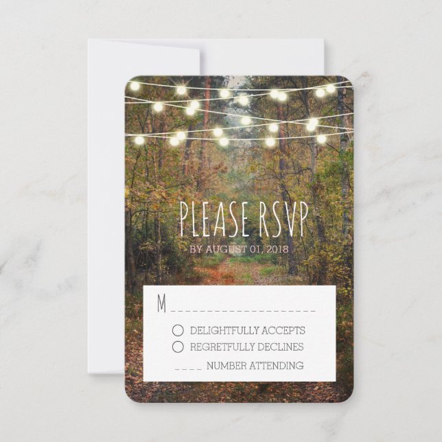 Tarjeta de respuesta RSVP de casamiento de ruta fo (Anverso)