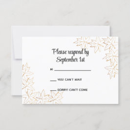 Tarjeta de respuesta RSVP de casamiento del borde 