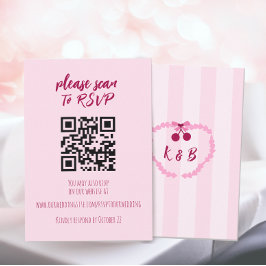 Tarjeta de respuesta RSVP de Cherry on Top Wedding