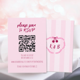 Tarjeta de respuesta RSVP de Cherry on Top Wedding