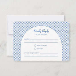 Tarjeta de respuesta RSVP de círculo elegante sin