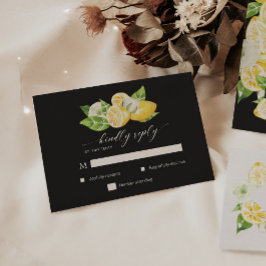 Tarjeta de respuesta RSVP de Citrus Lemon Tree Wed