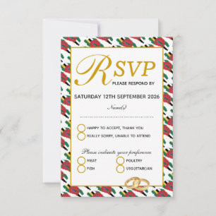 Tarjeta de respuesta RSVP de DOMINICA Custom Weddi