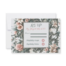 Tarjeta de respuesta RSVP de Earthy Floral Vine
