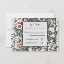 Tarjeta de respuesta RSVP de Earthy Floral Vine