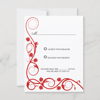 Tarjeta de respuesta / RSVP de elegantes remolinos