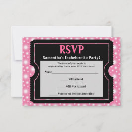 Tarjeta de respuesta RSVP de entradas para Fiesta 