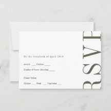 Tarjeta de respuesta RSVP de estilo editorial