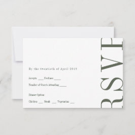Tarjeta de respuesta RSVP de estilo editorial