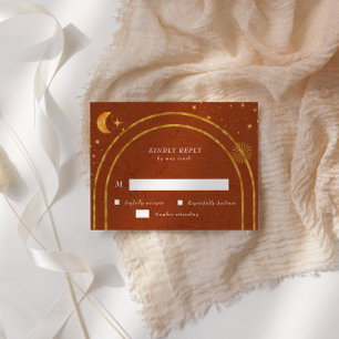 Tarjeta de respuesta RSVP de Estrellas Celestes Vi
