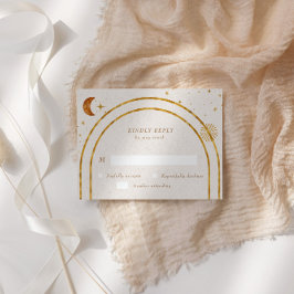 Tarjeta de respuesta RSVP de Estrellas Celestes Vi