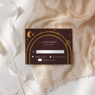 Tarjeta de respuesta RSVP de Estrellas Celestes Vi
