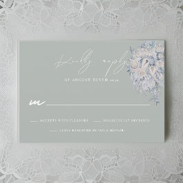 Tarjeta de respuesta RSVP de Floral Bouquet Wedque