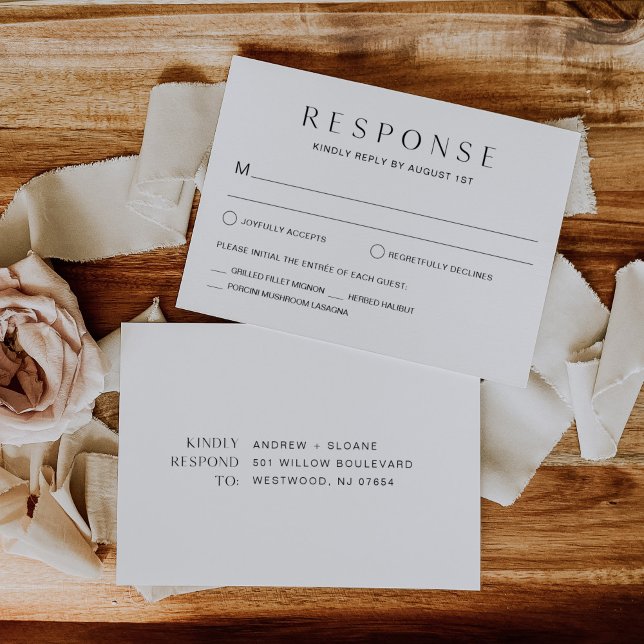 Tarjeta de respuesta RSVP de HARLOW Wedding (Subido por el creador)