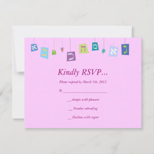 Tarjeta de respuesta RSVP de invitación a dar nomb