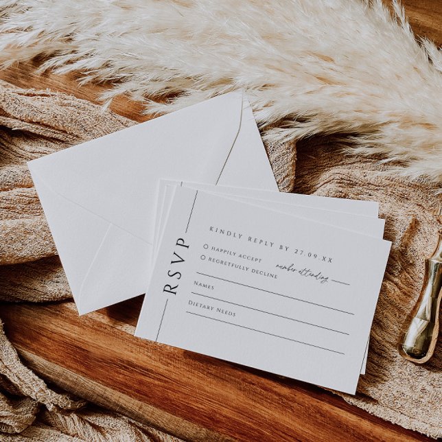 Tarjeta de respuesta RSVP de invitación a la boda  (Subido por el creador)