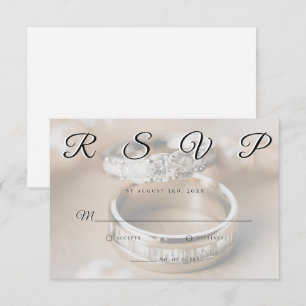 Tarjeta de respuesta RSVP de Invitación de anillos