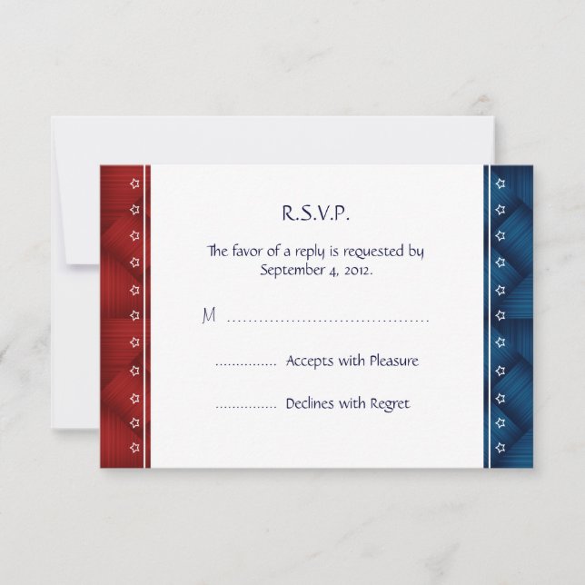 Tarjeta de respuesta RSVP de invitación militar pa (Anverso)