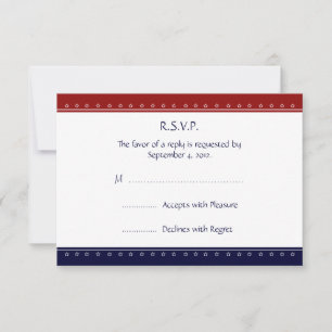Tarjeta de respuesta RSVP de invitación militar pa