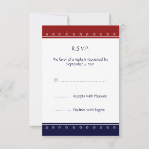 Tarjeta de respuesta RSVP de invitación militar pa