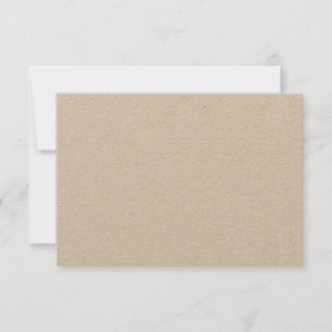 Tarjeta de respuesta RSVP de Kraft Paper Wedding