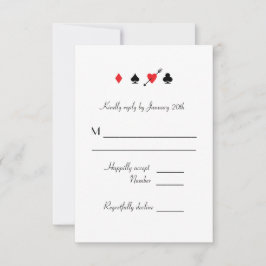 Tarjeta de respuesta RSVP de la boda de amor Struc