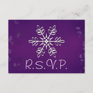Tarjeta de respuesta RSVP de la boda de copo de ni