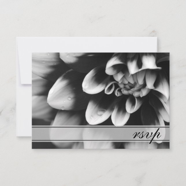 Tarjeta de respuesta RSVP de la boda de Dahlia en  (Anverso)
