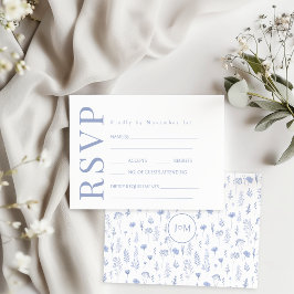 Tarjeta de respuesta RSVP de la boda de Gargen de 